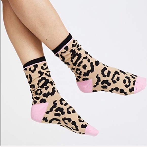 NEW KATE SPADE 3Pr Rose Leopard Crew Socks Box Set - Picture 3 of 9